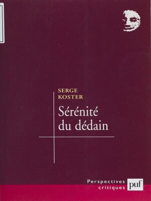 cover image of Sérénité du dédain